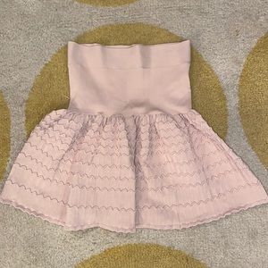 BCBG MAXAZRIA pink mini skirt or strapless top S
